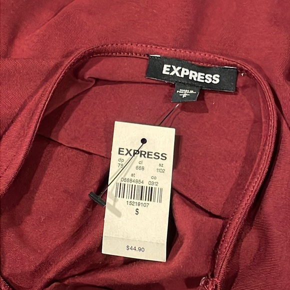 Express Burgundy Plunge Bodysuit Small NWT - Picture 10 of 10